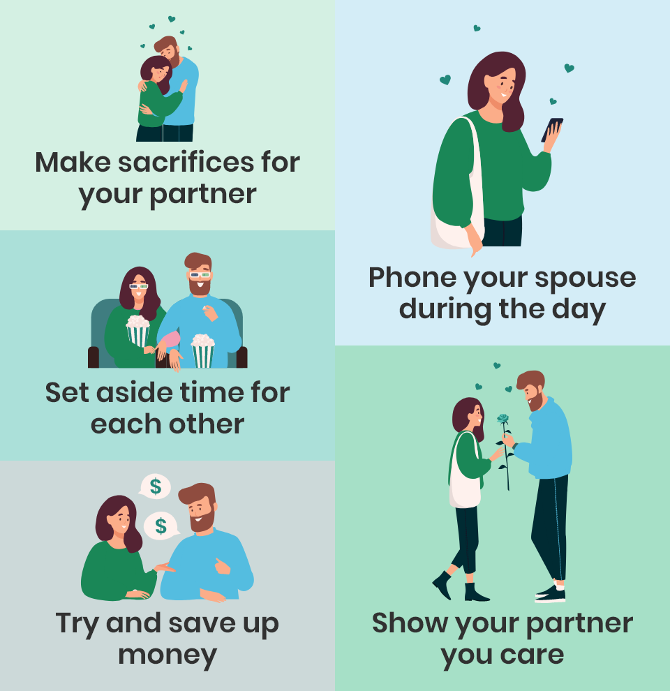 Relationship advice for busy couples infographic